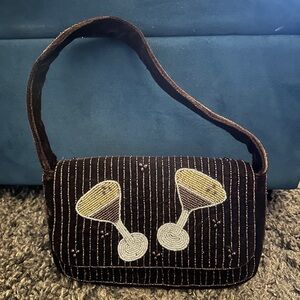 A New Day velvet espresso martini purse